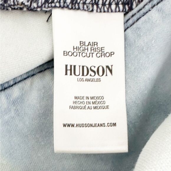 Hudson Blair High Rise Bootcut Crop Jeans Lightwash Size 32 - Picture 9 of 11